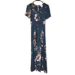Tilly's Ivy & Main tie front come thru romper dress S